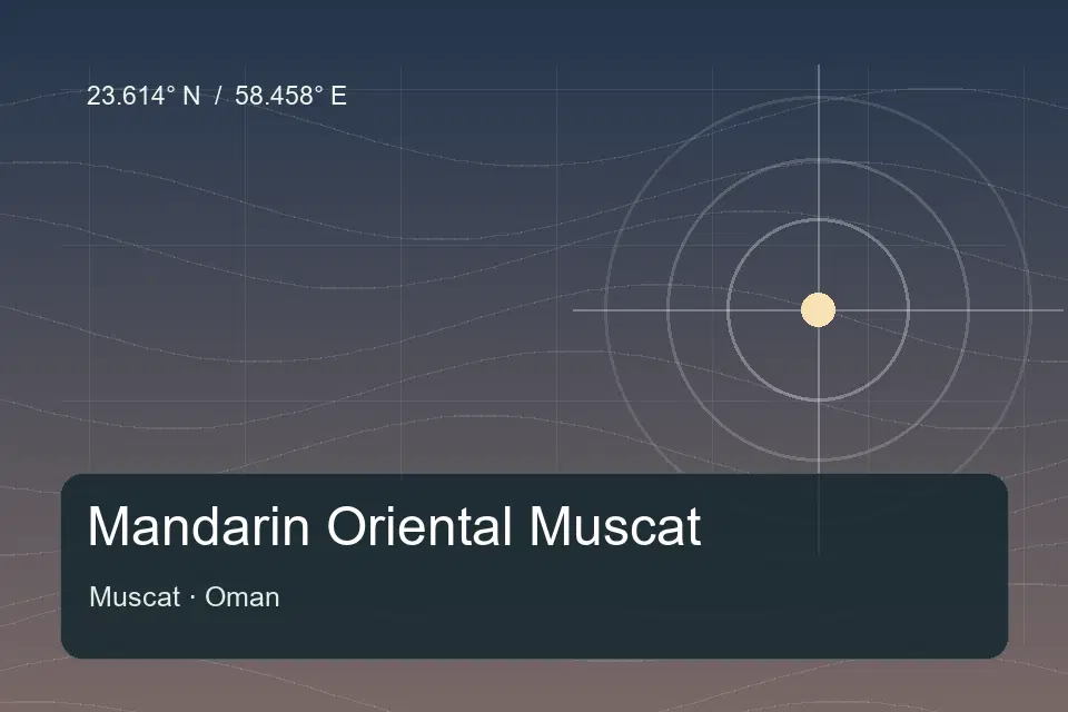 Illustrated geographic marker for Mandarin Oriental Muscat in Muscat