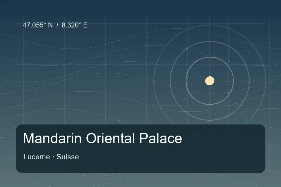 Riferimento geografico illustrato di Mandarin Oriental Palace a Lucerne