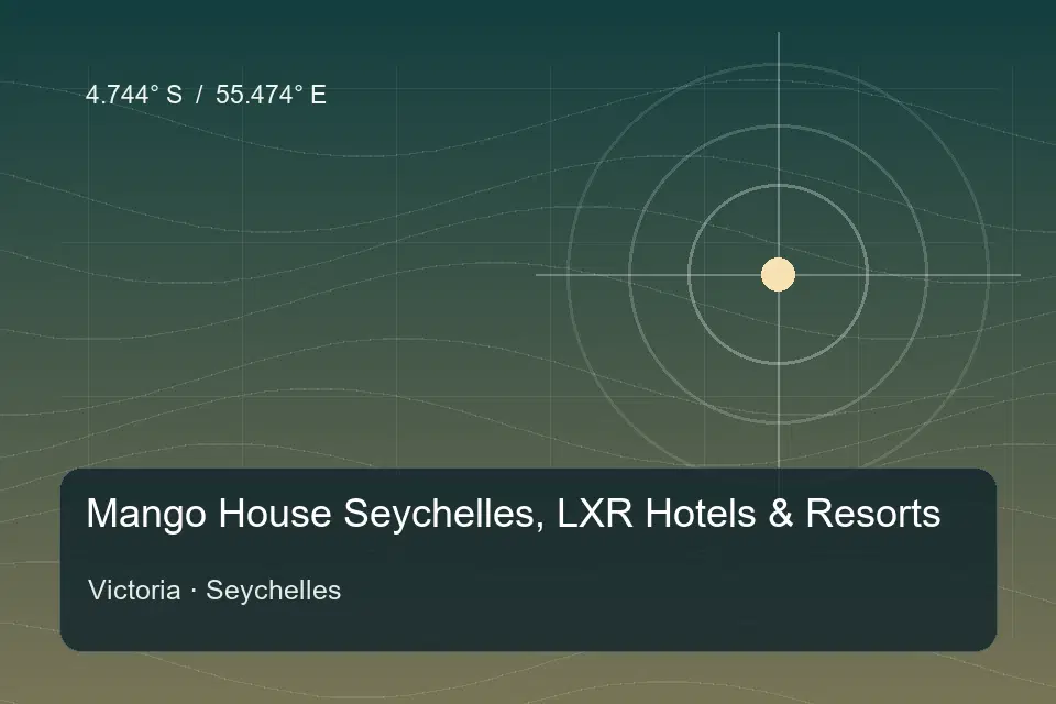 Riferimento geografico illustrato di Mango House Seychelles, LXR Hotels & Resorts a Victoria