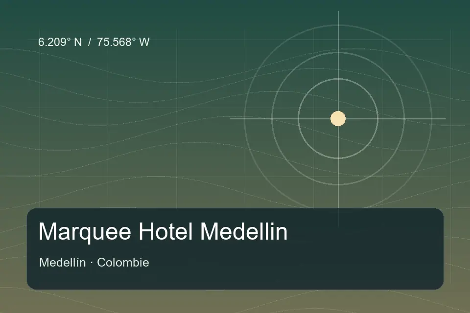 Referência geográfica ilustrada de Marquee Hotel Medellin em Medellín