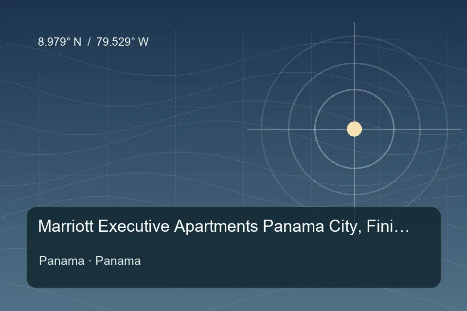 Referência geográfica ilustrada de Marriott Executive Apartments Panama City, Finisterre em Panama
