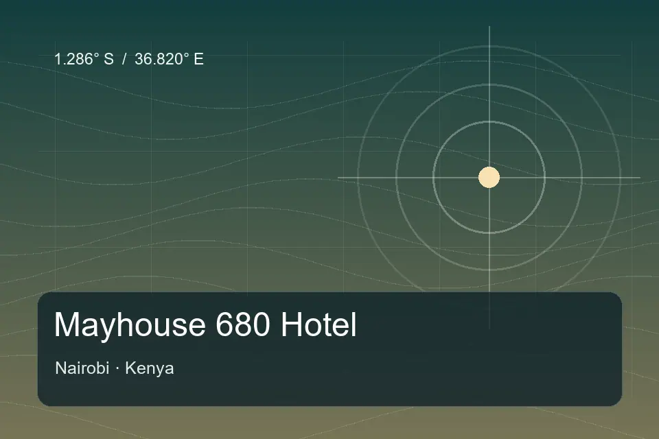 Repère géographique illustré de Mayhouse 680 Hotel à Nairobi