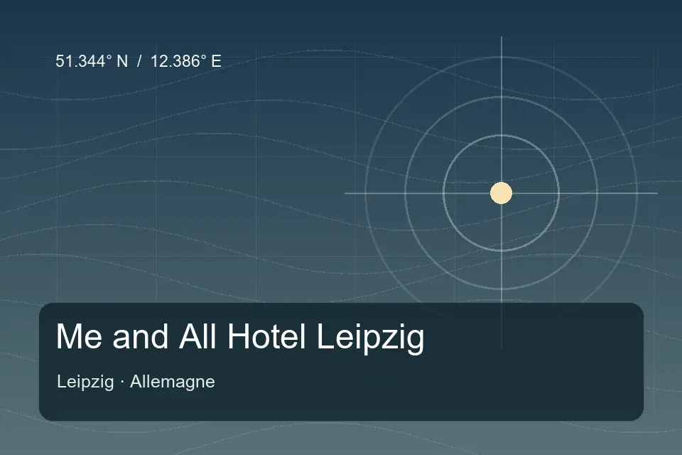 Illustrated geographic marker for Me and All Hotel Leipzig in Leipzig