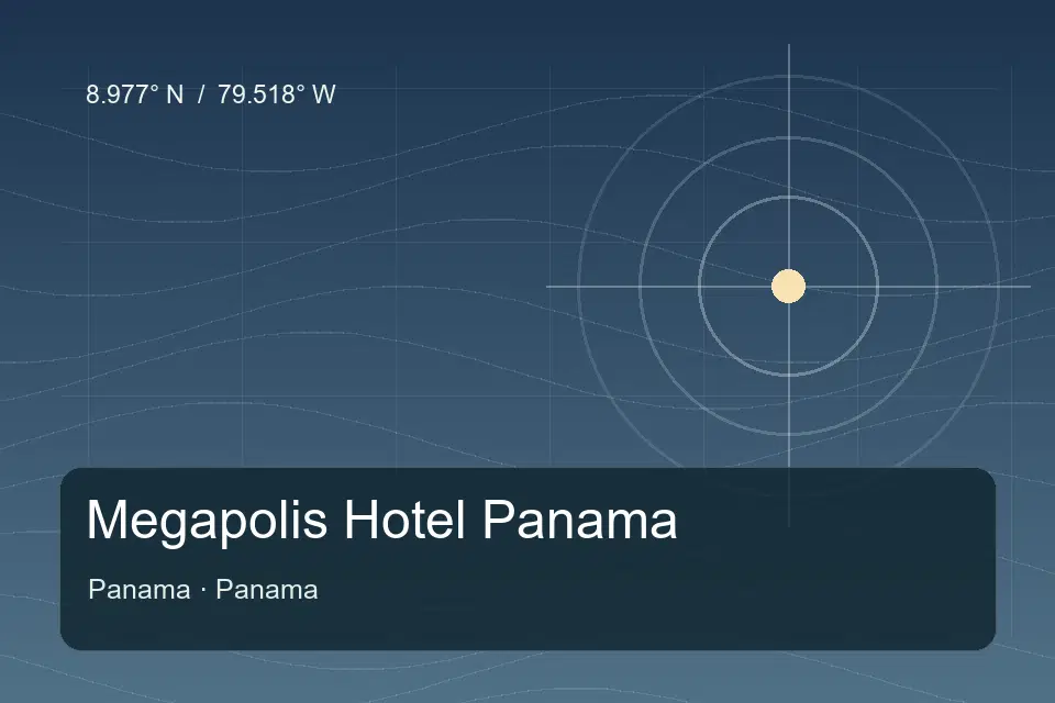 Referência geográfica ilustrada de Megapolis Hotel Panama em Panama