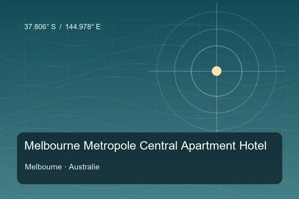 Riferimento geografico illustrato di Melbourne Metropole Central Apartment Hotel a Melbourne