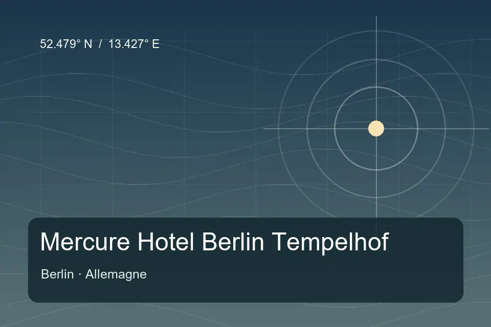 Illustrierter geografischer Orientierungspunkt für Mercure Hotel Berlin Tempelhof in Berlin