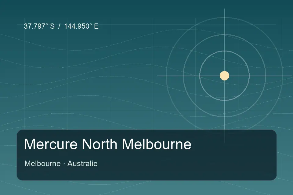 Referência geográfica ilustrada de Mercure North Melbourne em Melbourne