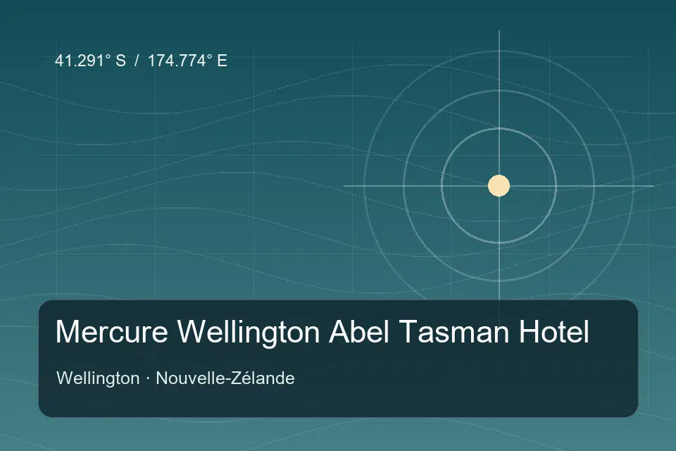 Referência geográfica ilustrada de Mercure Wellington Abel Tasman Hotel em Wellington
