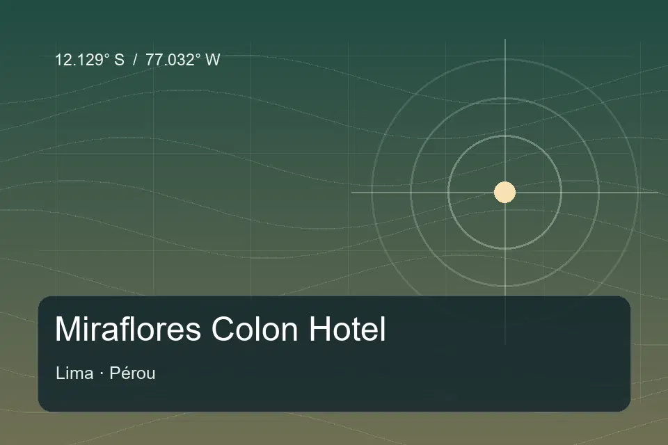 Referência geográfica ilustrada de Miraflores Colon Hotel em Lima