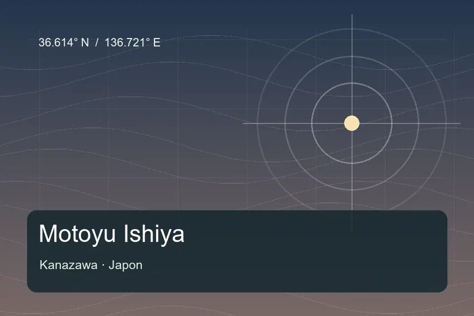Referência geográfica ilustrada de Motoyu Ishiya em Kanazawa