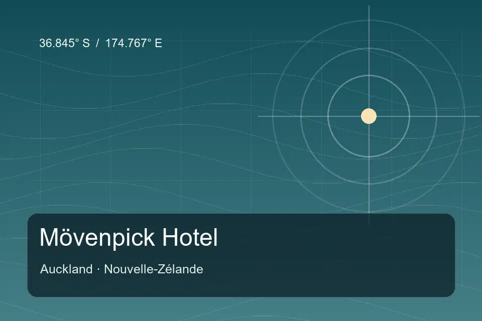 Referência geográfica ilustrada de Mövenpick Hotel em Auckland