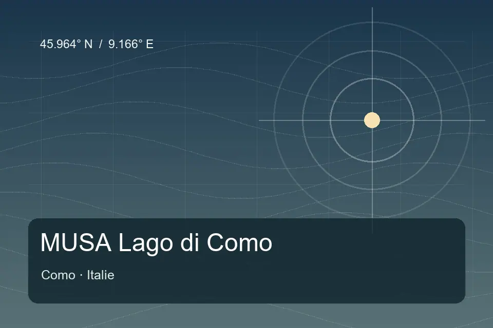 Illustrated geographic marker for MUSA Lago di Como in Como