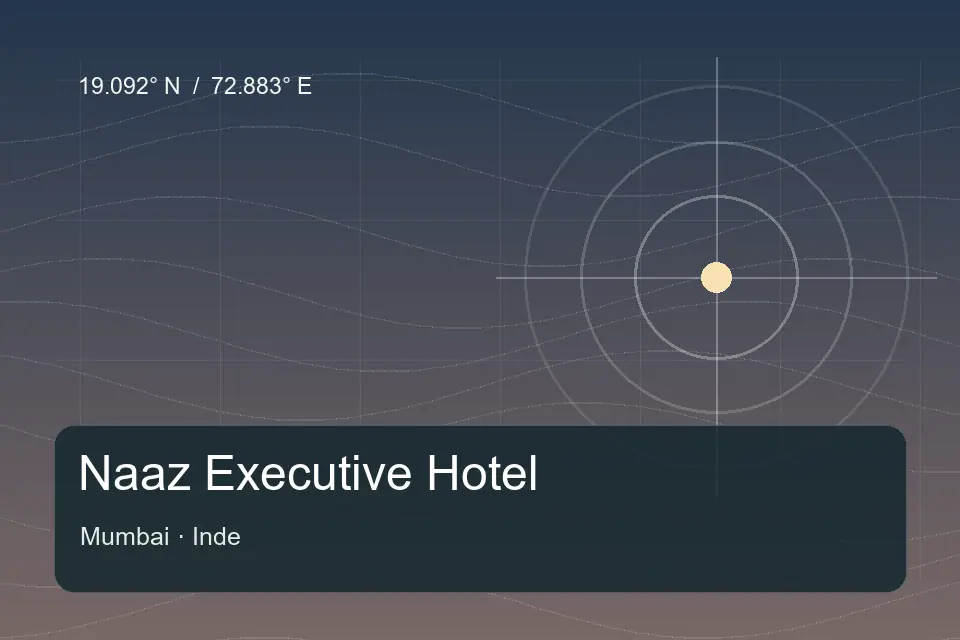 Referência geográfica ilustrada de Naaz Executive Hotel em Mumbai