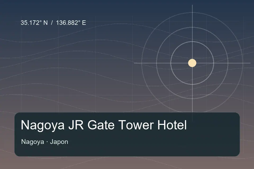 Repère géographique illustré de Nagoya JR Gate Tower Hotel à Nagoya