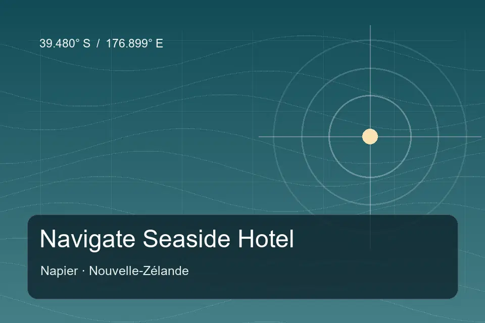 Repère géographique illustré de Navigate Seaside Hotel à Napier