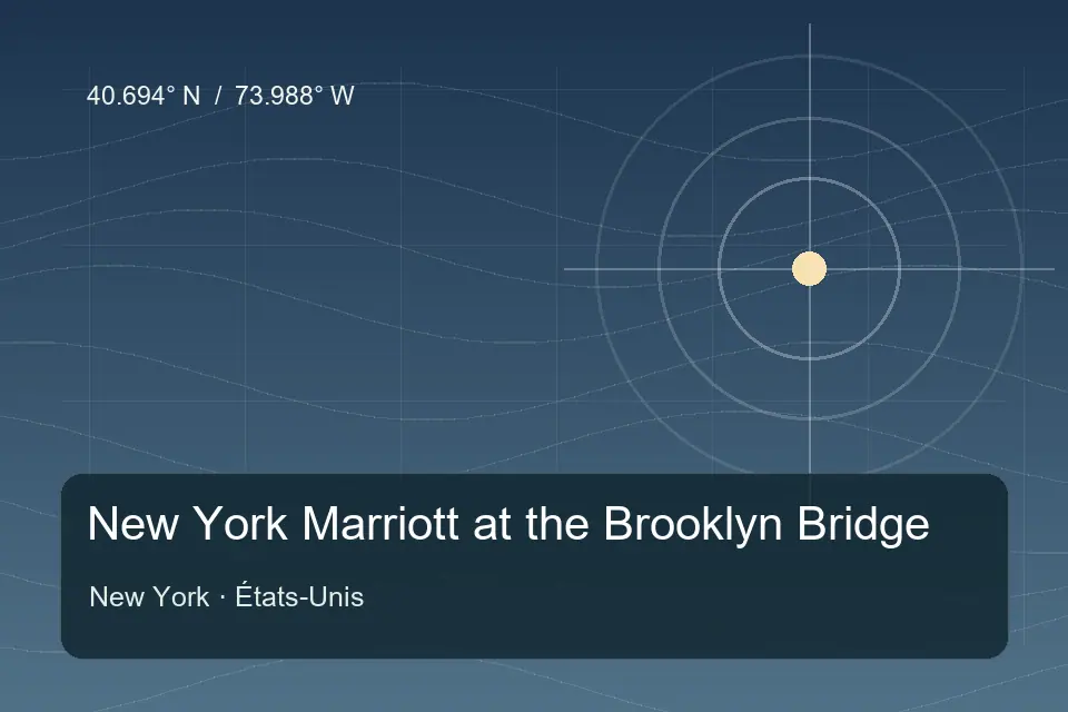 Illustrierter geografischer Orientierungspunkt für New York Marriott at the Brooklyn Bridge in New York