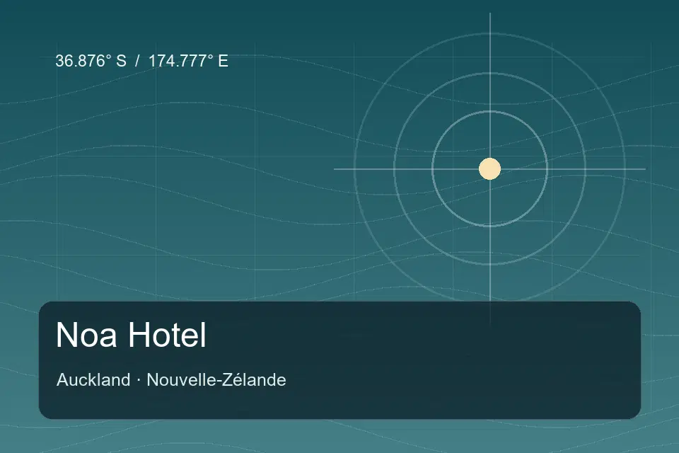 Referência geográfica ilustrada de Noa Hotel em Auckland
