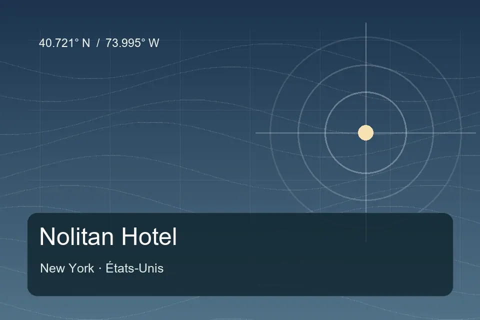 Illustrierter geografischer Orientierungspunkt für Nolitan Hotel in New York