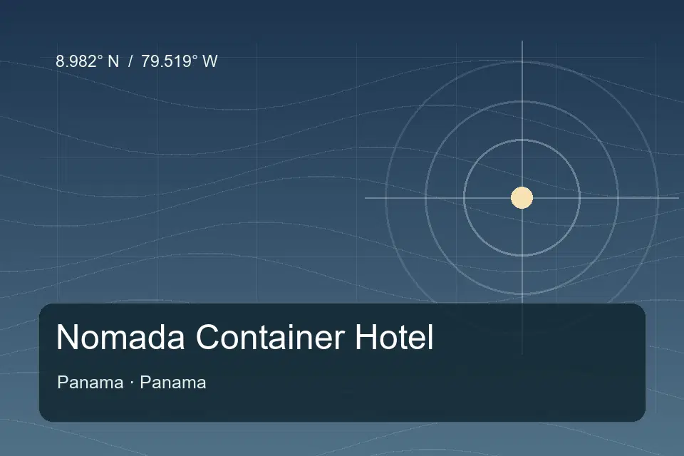Referência geográfica ilustrada de Nomeada Container Hotel em Panama