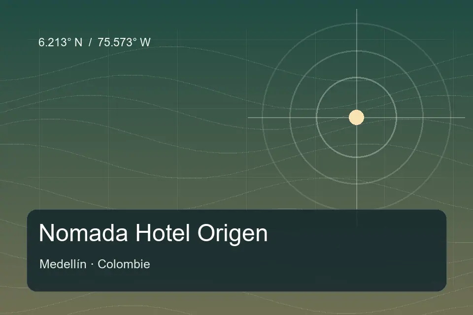 Referência geográfica ilustrada de Nomeada Hotel Origen em Medellín