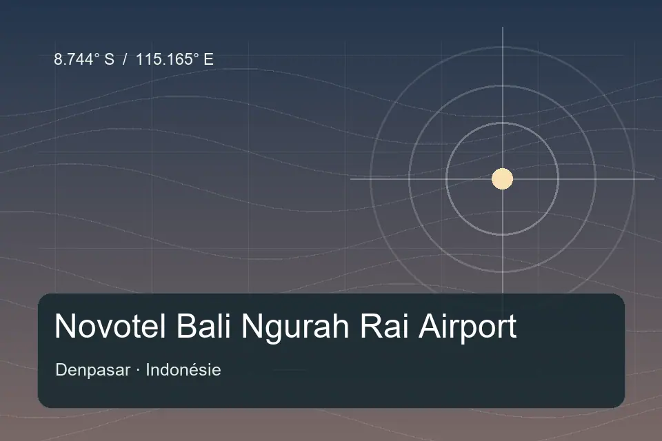 Referencia geográfica ilustrada de Novotel Bali Ngurah Rai Airport en Denpasar