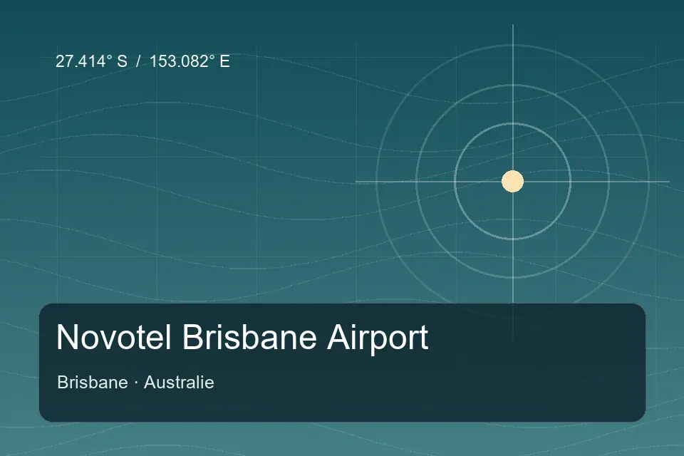 Illustrierter geografischer Orientierungspunkt für Novotel Brisbane Airport in Brisbane