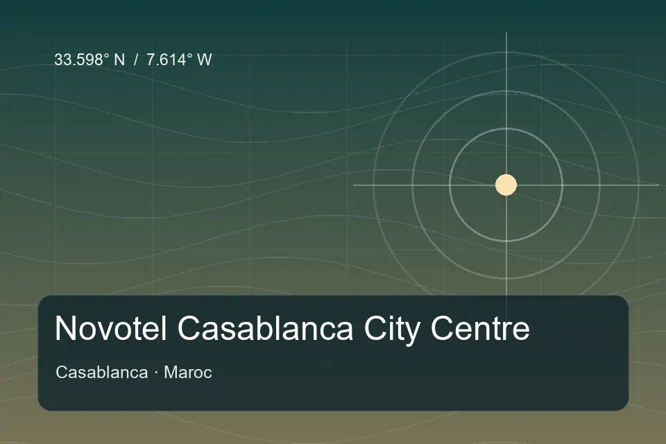 Riferimento geografico illustrato di Novotel Casablanca City Centre a Casablanca