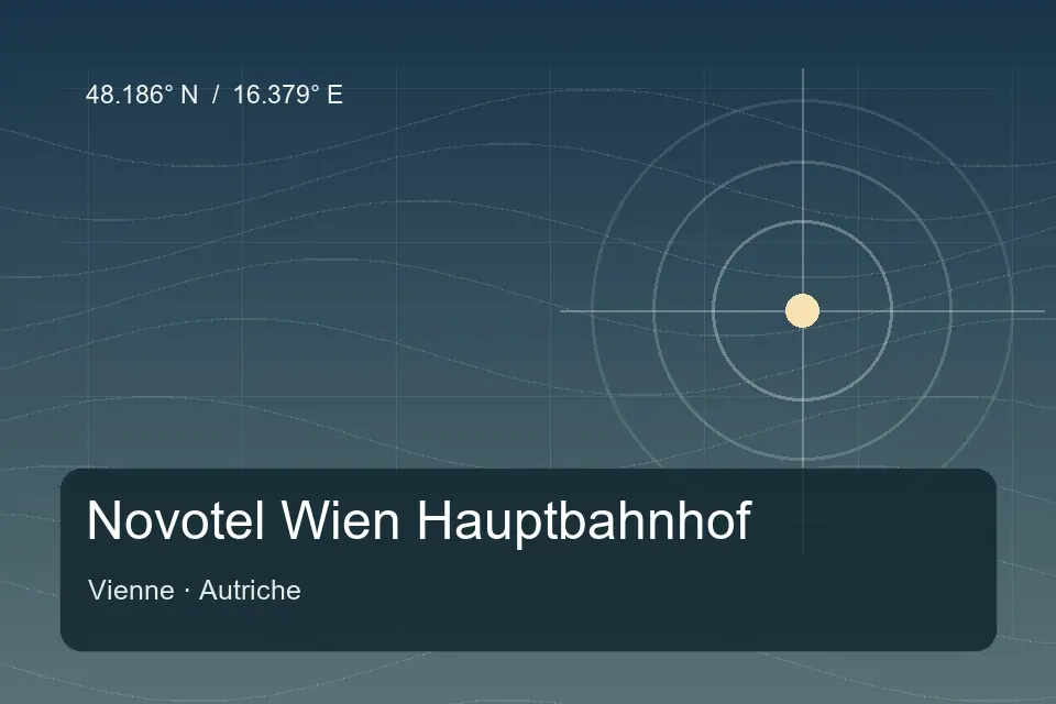 Referência geográfica ilustrada de Novotel Wien Hauptbahnhof em Vienne