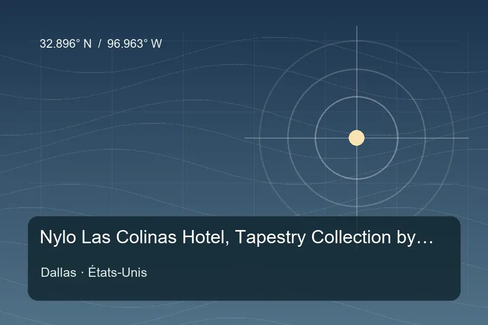 Referência geográfica ilustrada de Nylo Las Colinas Hotel, Tapestry Collection by Hilton em Dallas