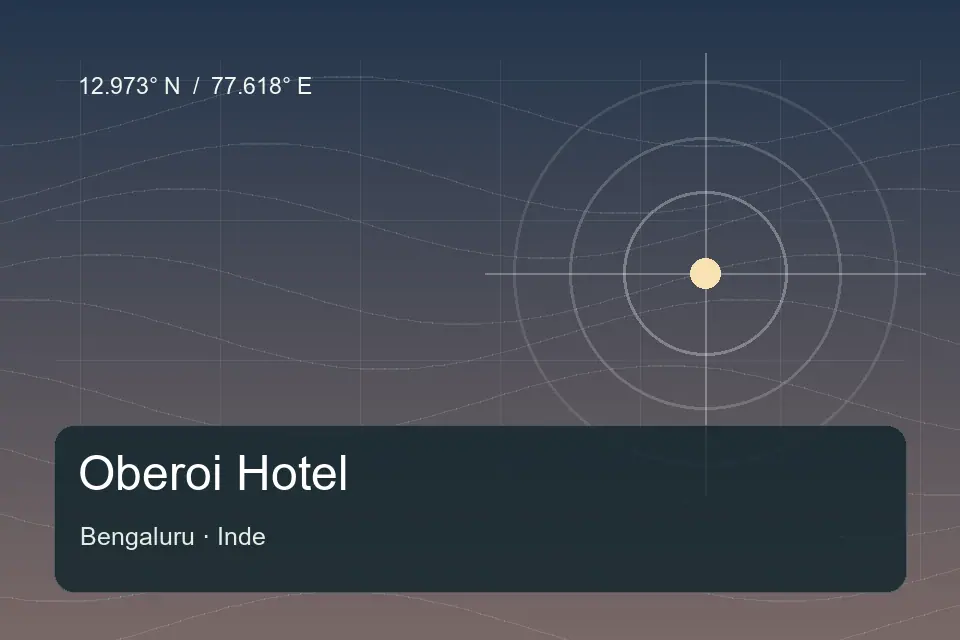 Illustrierter geografischer Orientierungspunkt für Oberoi Hotel in Bengaluru