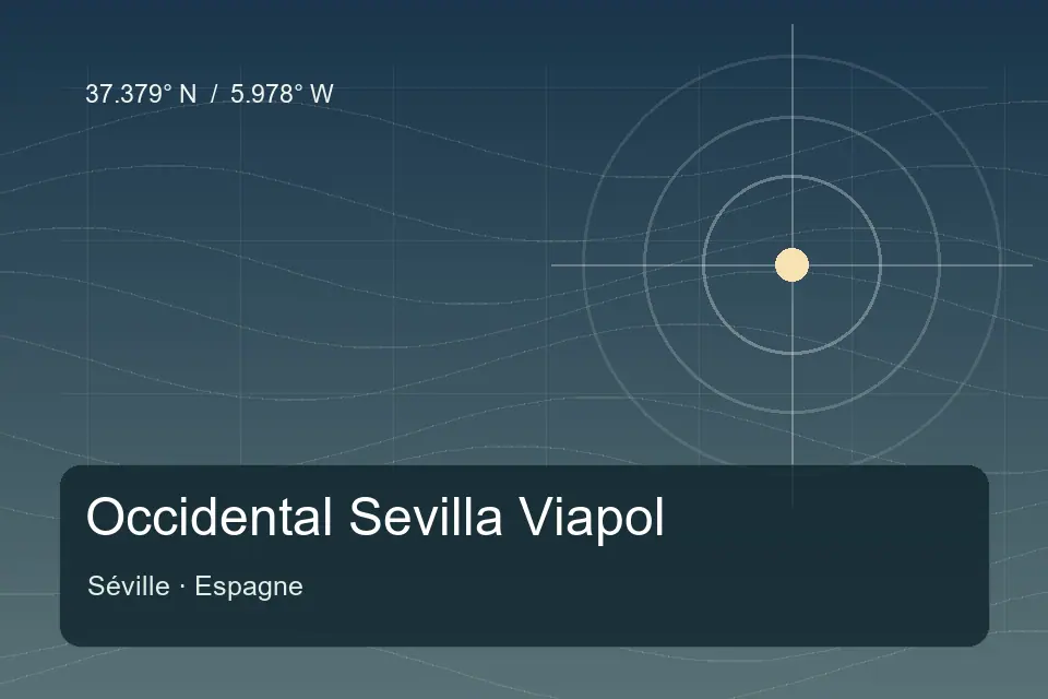 Illustrierter geografischer Orientierungspunkt für Occidental Sevilla Viapol in Séville
