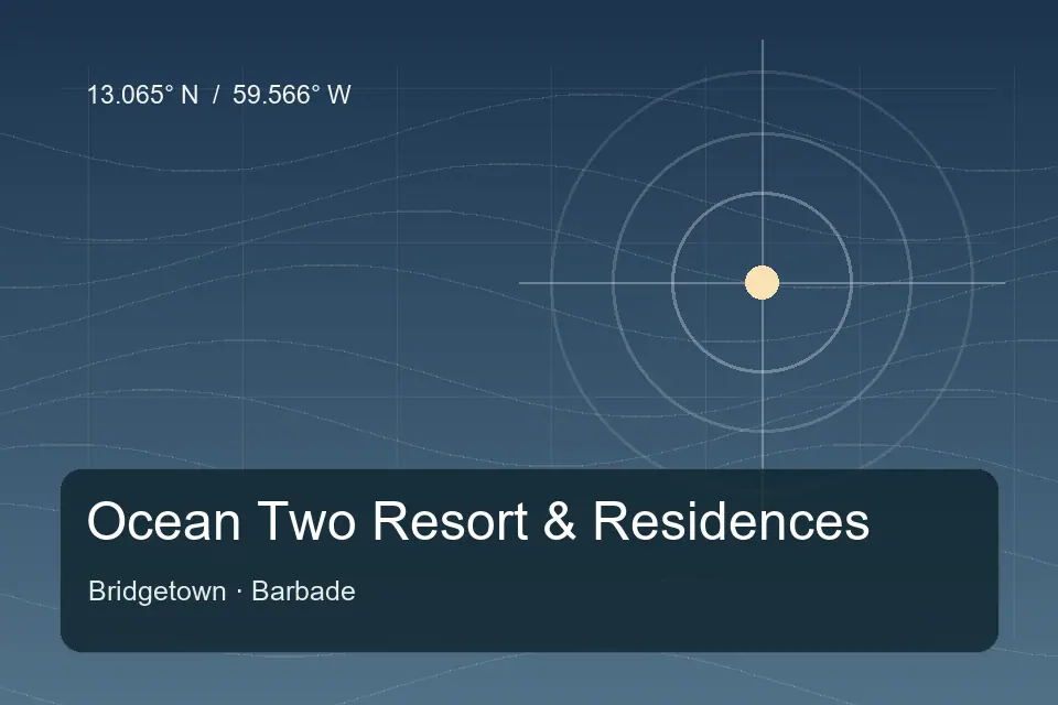 Referencia geográfica ilustrada de Ocean Two Resort & Residences en Bridgetown