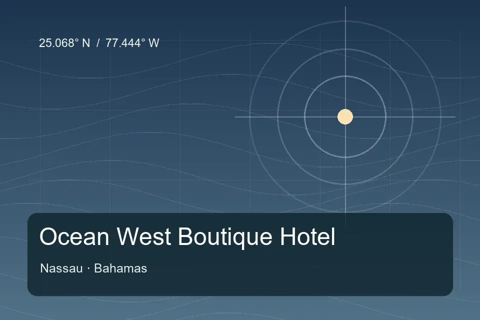 Referência geográfica ilustrada de Ocean West Boutique Hotel em Nassau