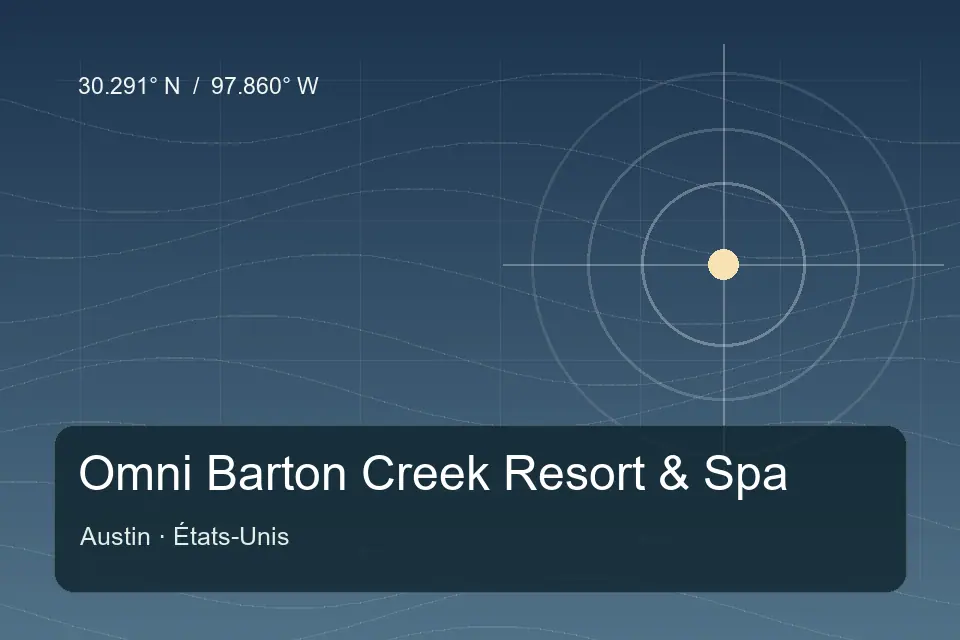 Illustrierter geografischer Orientierungspunkt für Omni Barton Creek Resort & Spa in Austin
