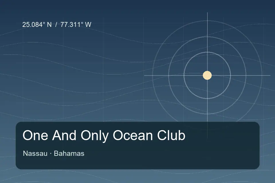 Referência geográfica ilustrada de One And Only Ocean Club em Nassau