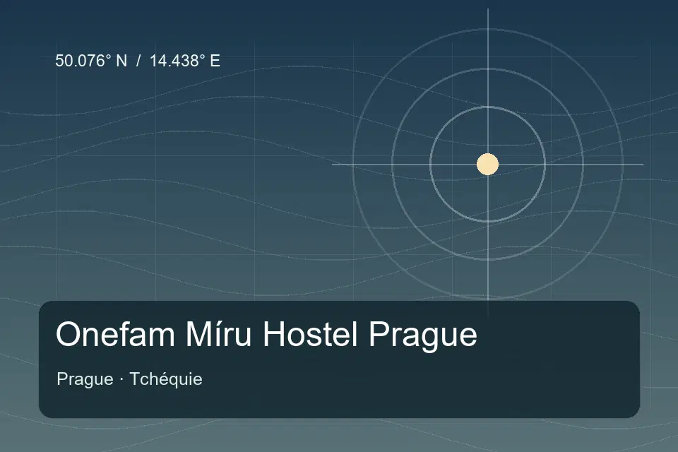 Referencia geográfica ilustrada de Onefam Míru Hostel Prague en Prague