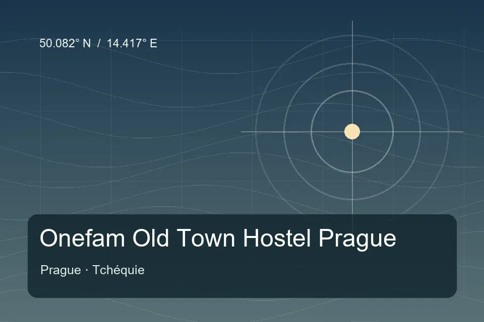 Referencia geográfica ilustrada de Onefam Old Town Hostel Prague en Prague