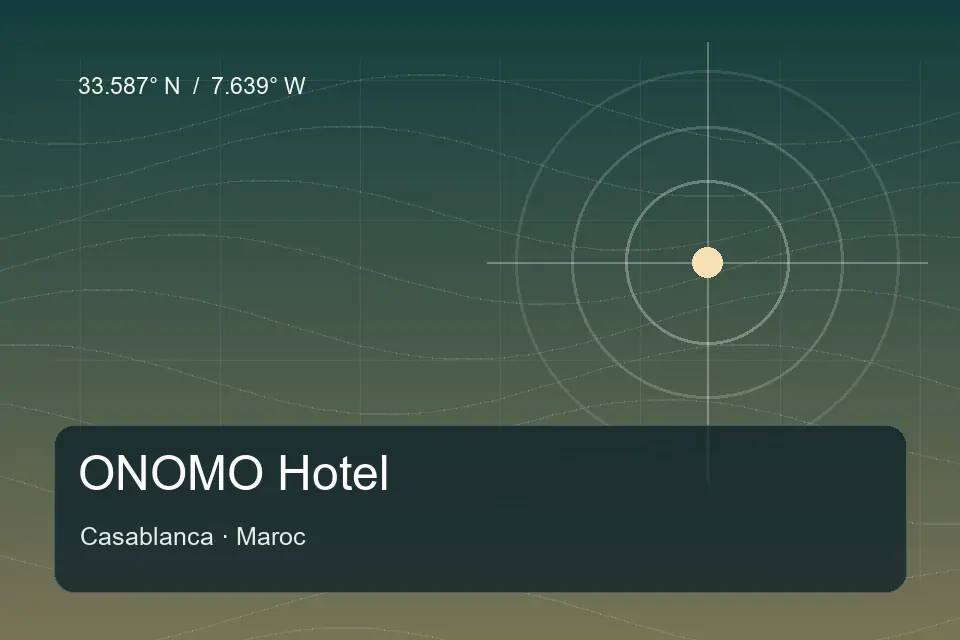 Riferimento geografico illustrato di ONOMO Hotel a Casablanca