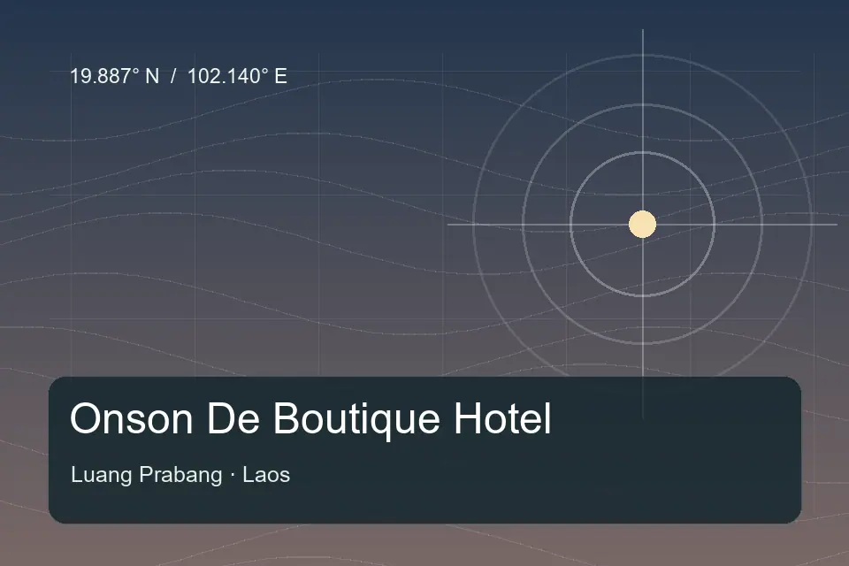 Riferimento geografico illustrato di Onson De Boutique Hotel a Luang Prabang