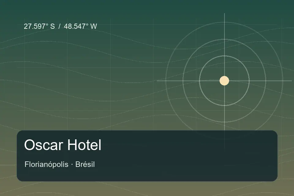 Riferimento geografico illustrato di Oscar Hotel a Florianópolis