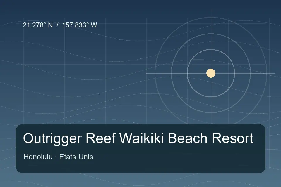 Referência geográfica ilustrada de Outrigger Reef Waikiki Beach Resort em Honolulu