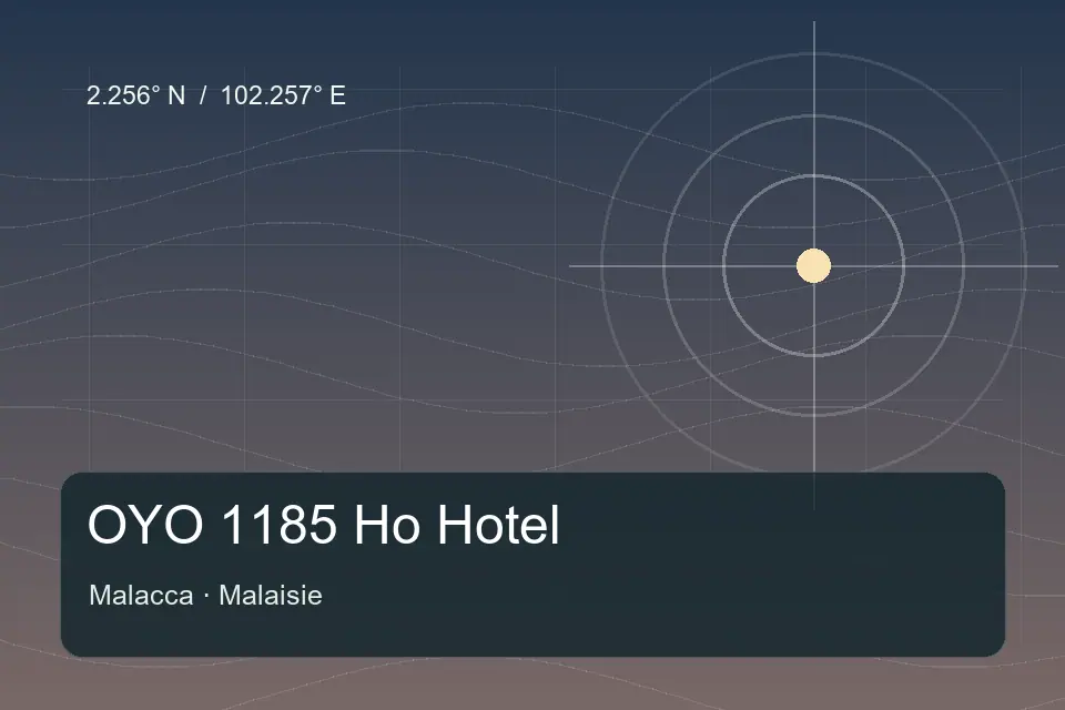 Riferimento geografico illustrato di OYO 1185 Ho Hotel a Malacca