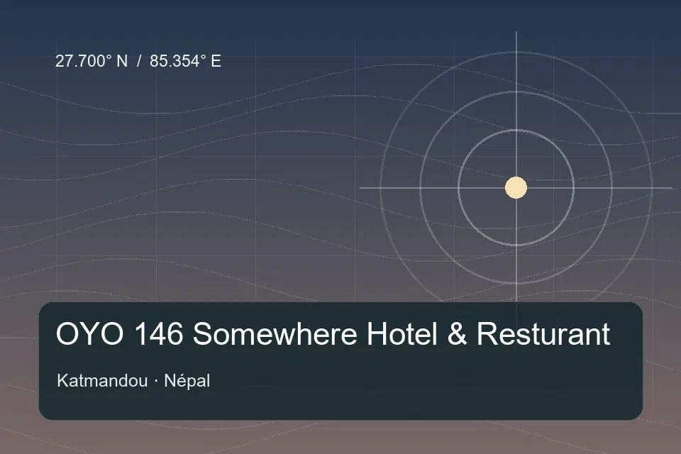 Referencia geográfica ilustrada de OYO 146 Somewhere Hotel & Resturant en Katmandou