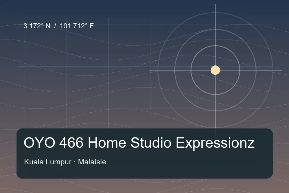 Illustrierter geografischer Orientierungspunkt für OYO 466 Home Studio Expressionz in Kuala Lumpur