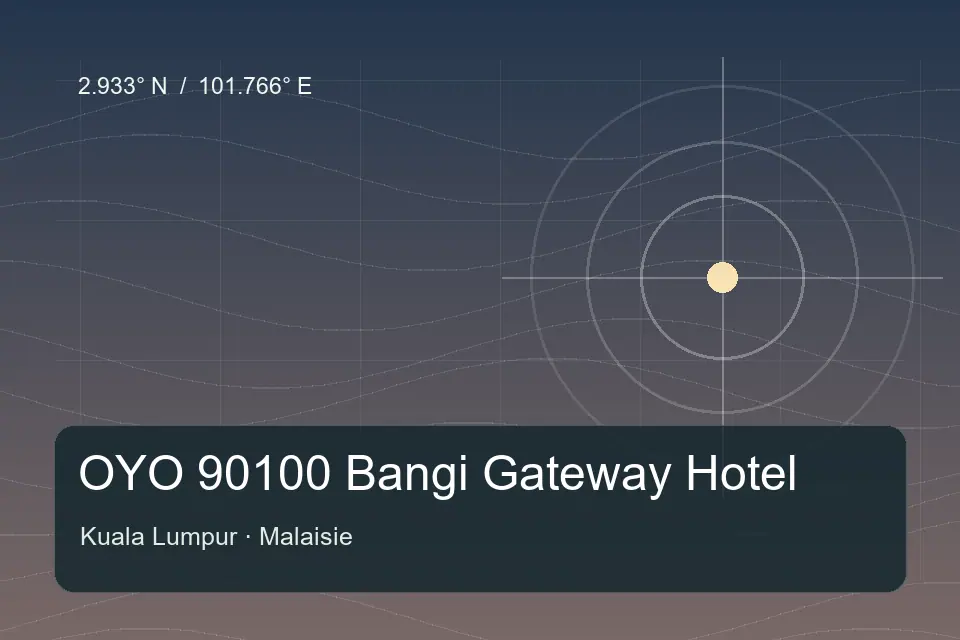 Illustrierter geografischer Orientierungspunkt für OYO 90100 Bangi Gateway Hotel in Kuala Lumpur