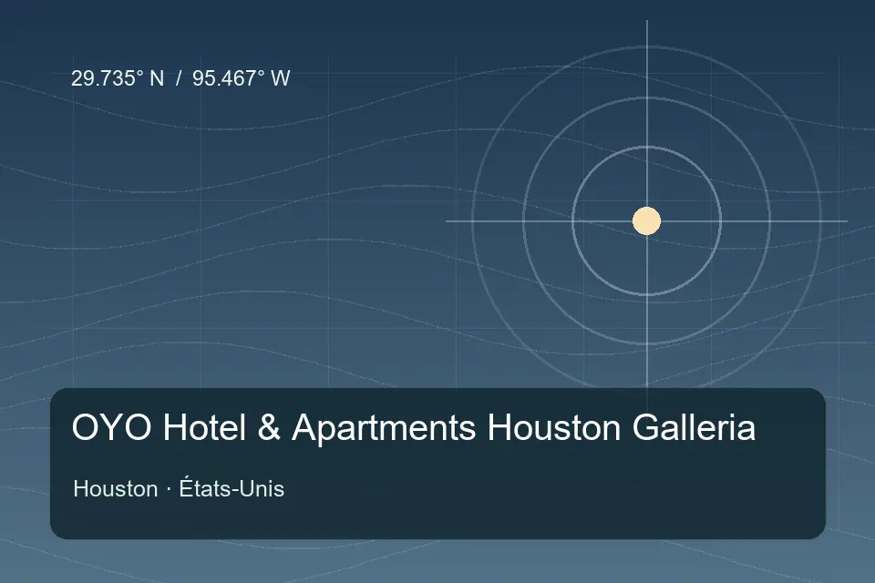 Referência geográfica ilustrada de OYO Hotel & Apartments Houston Galleria em Houston