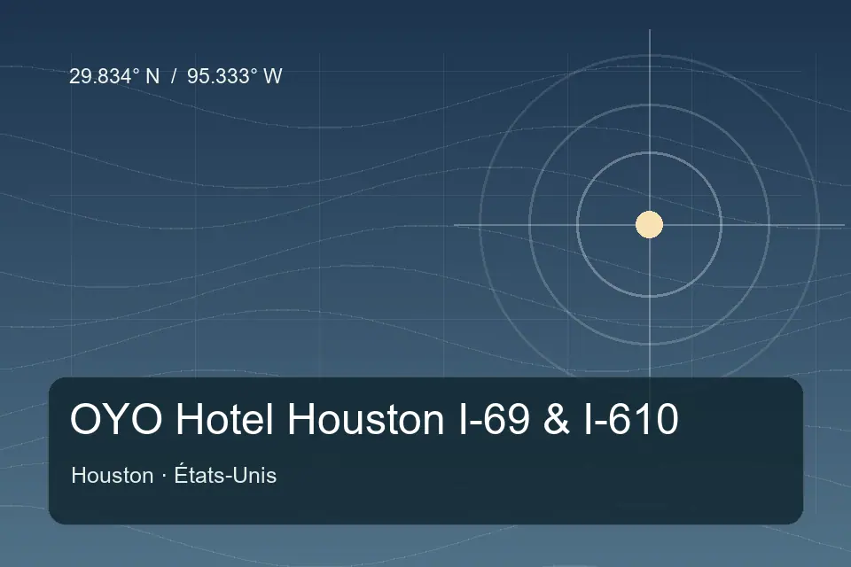 Referência geográfica ilustrada de OYO Hotel Houston I-69 & I-610 em Houston