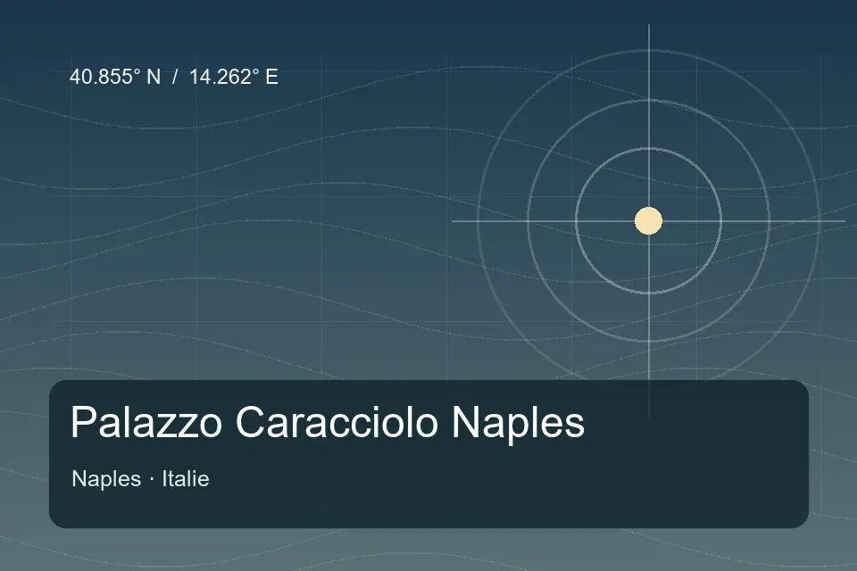 Riferimento geografico illustrato di Palazzo Caracciolo Naples a Naples