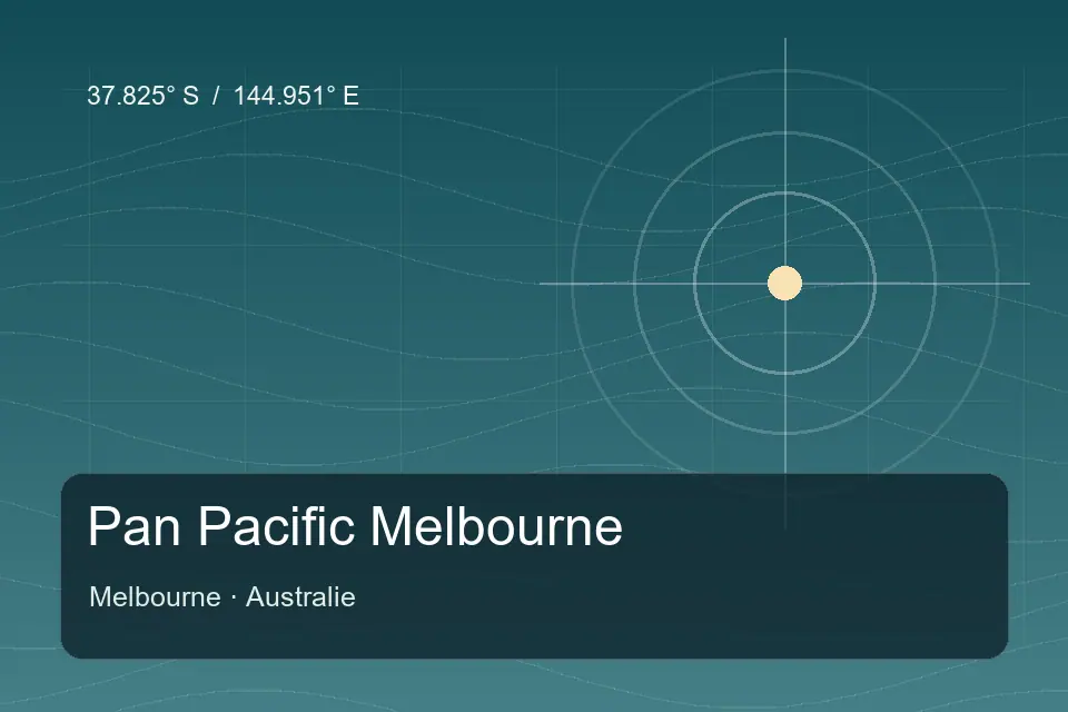 Riferimento geografico illustrato di Pan Pacific Melbourne a Melbourne