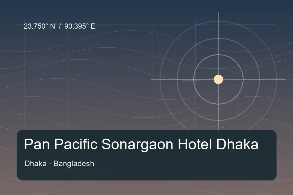 Referencia geográfica ilustrada de Pan Pacific Sonargaon Hotel Dhaka en Dhaka